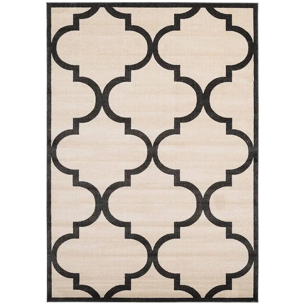 Unique Loom Trellis Contemporary Area Rug Collection - 7&x10& 3116152