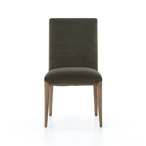 Nate Dining Chair, Modern Velvet Loden