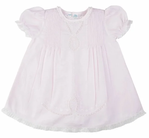 Lace Ribbon Slip Dress Pink - 9M