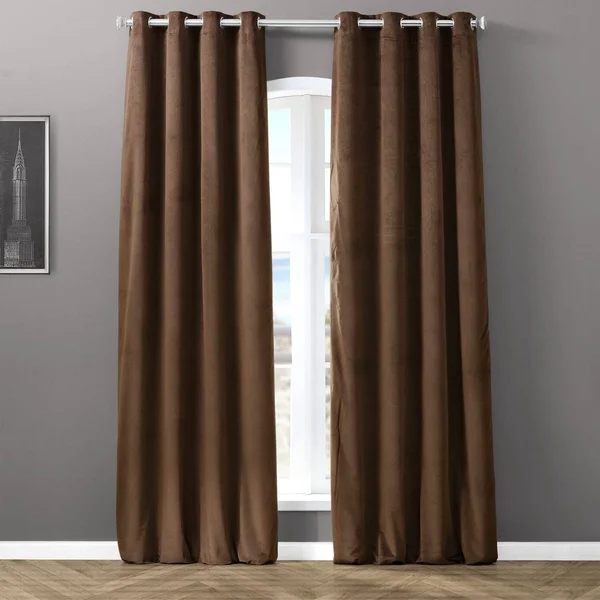 Signature Java Grommet Blackout Velvet Curtain