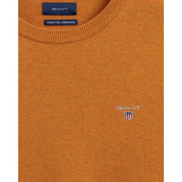 Gant Super Fine Lambswool Crew Neck Sweater, Orange