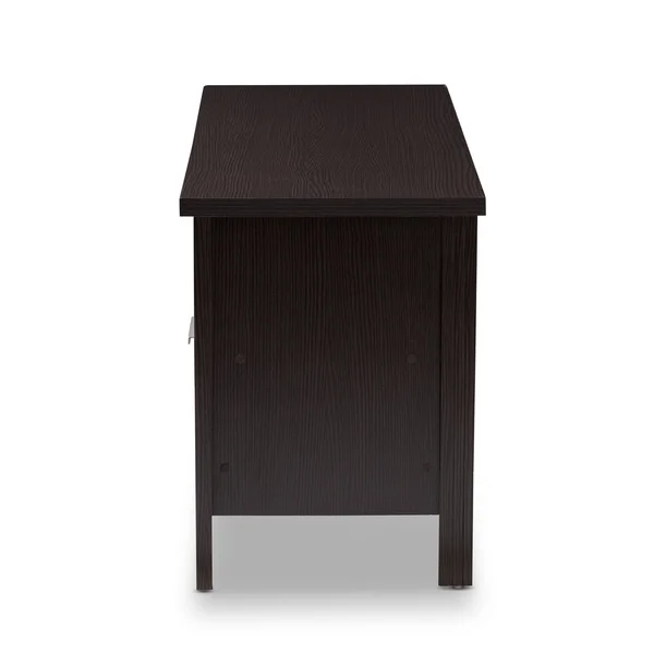 Baxton Studio Elaine Modern Contemporary Wenge Brown Finished TV Stand