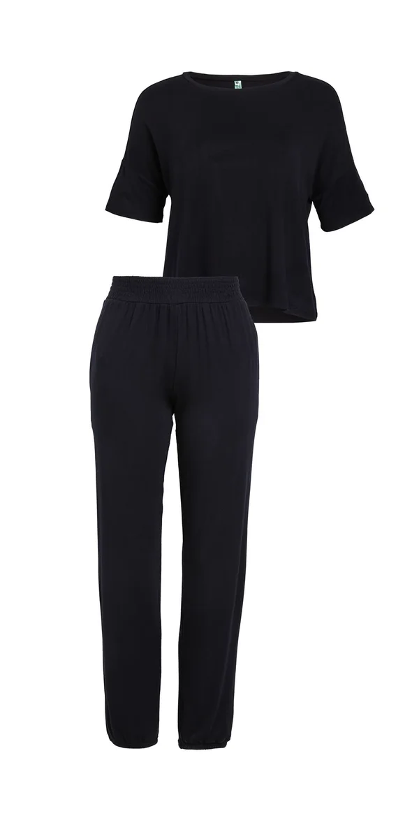 Honeydew Intimates Sun Lover Knit Lounge Set - Womens - Black - Xs