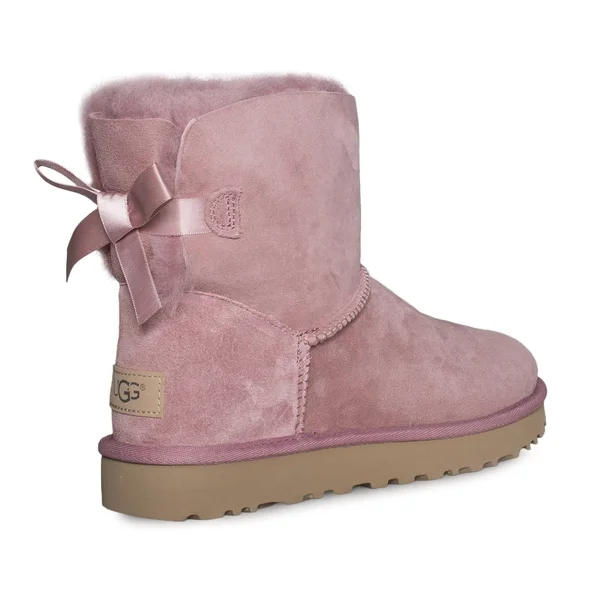 Ugg Women's Mini Bailey Bow II Sheepskin Boots - Pink Dawn - UK 5