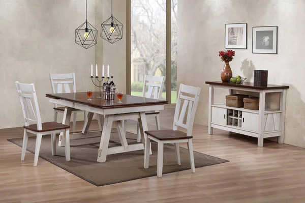 Bernards Winslow Farmhouse Cherry Dining Bench