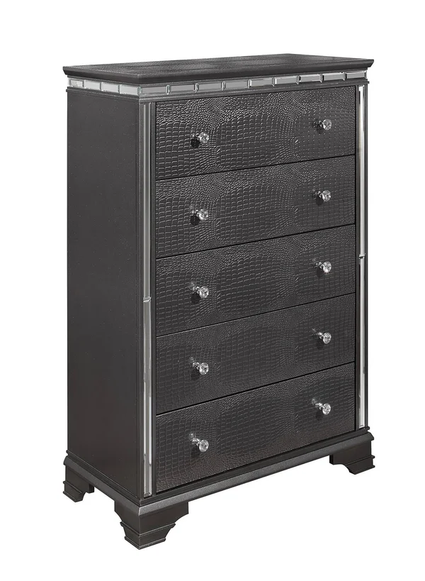 Global Furniture USA Penelope Metallic Grey Chest