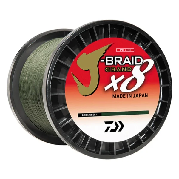 Daiwa J-Braid 8x 3000M Bulk Spool Dark Green - JB8U20-3000DG