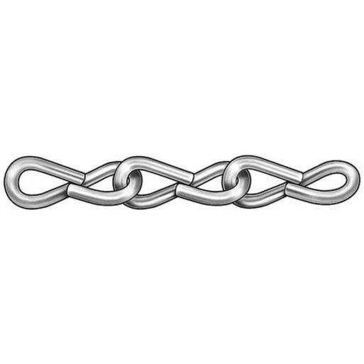 Jack Chain - Single, SS, Sz 16, 10 lb, 100 ft