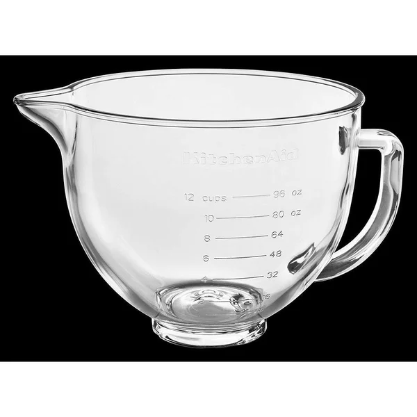 KitchenAid 5 qt. Tilt Head Glass Bowl with Measurement Markings & Lid