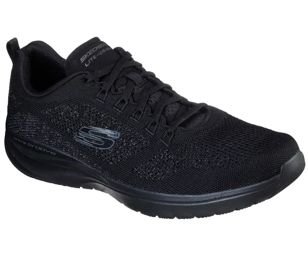 Skechers Men's Ultra Groove Royal Dragoon Sneaker - Black/Black
