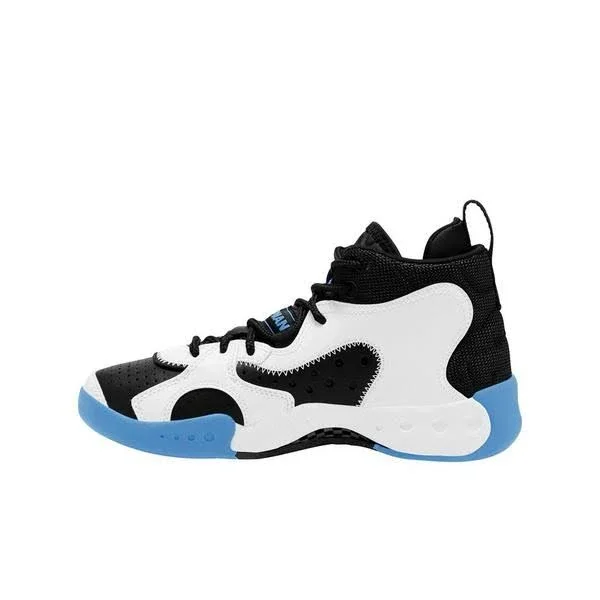 Jordan Pro RX UNC Grade School Kids& Shoes, Black/Blue/White, Size: 4