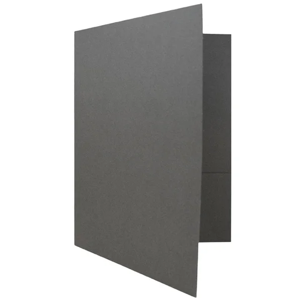 Jam Paper 2-Pocket Portfolio Folder Gray Linen 100/Box 3084B