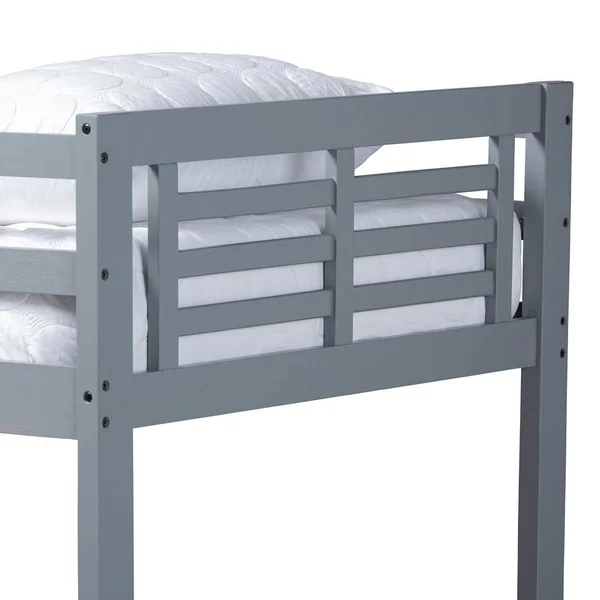 Baxton Studio Liam and Walnut Brown Finished Wood Twin Size Bunk Bed