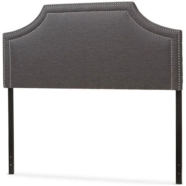 Baxton Studio Avignon Contemporary Upholstered Headboard, Greyish Beige, Full