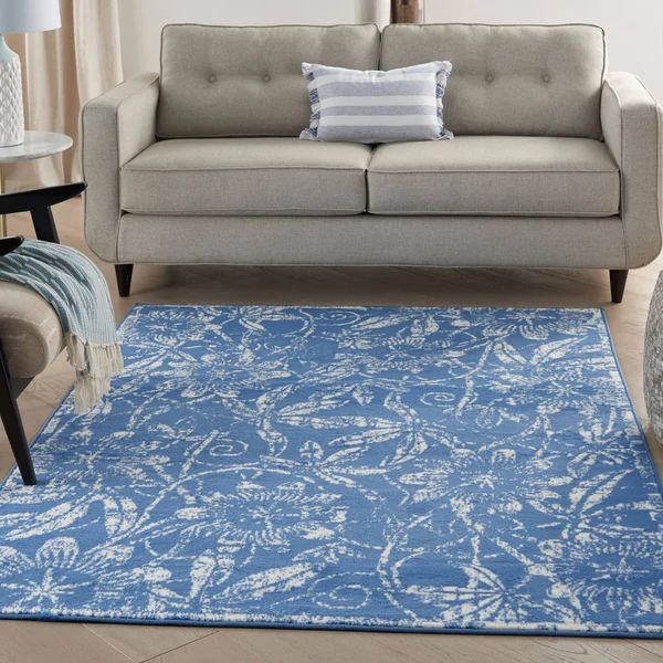 Nourison Whimsicle WHS05 Area Rug, Blue, 5& x 7&