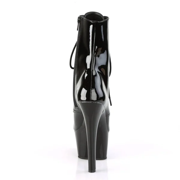 Pleaser - ASPIRE-1020 9, Black Faux Leather/Black Matte