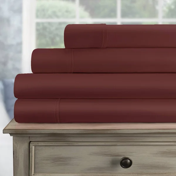 Egyptian Linens Outlet 300-TC Cotton Solid Sheet Set, Gold, Queen
