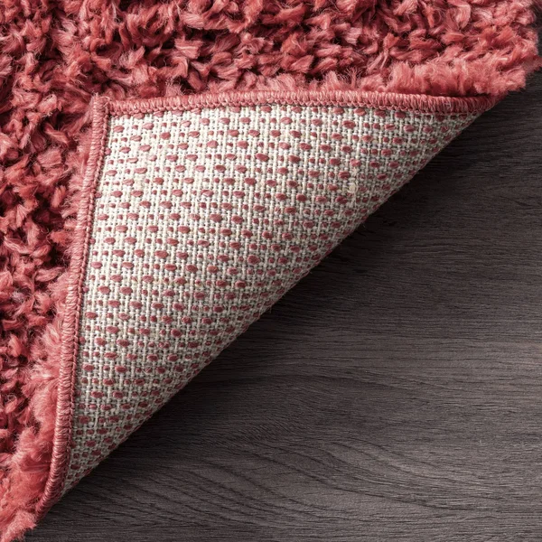 nuLOOM Kara Solid Shag Area Rug - Size: 6& Round, Red