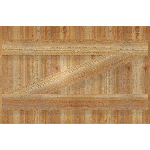 32 1/4x22W x 21x22H TimberCraft Six 5 3/8x22 Boards Joined Board-n-Batten Shutters w/Z-Bar - Rough Sawn Western Red Cedar (Per Pa