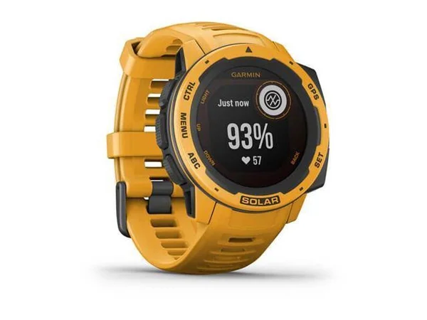 Garmin Instinct Solar GPS Smartwatch - Sunburst (010-02293-19) w/ 2x Screen Protectors