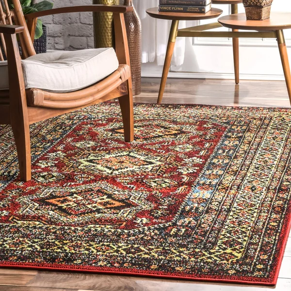 nuLOOM Medieval Randy Indoor/Outdoor Area Rug, 6& 7x22 x 9&, Red