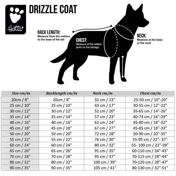 Hurtta Drizzle Coat 12 in - Raven