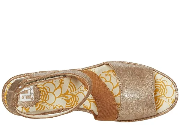 Women's Fly London Yode Wedge Sandal - Size 8-8.5US - Beige