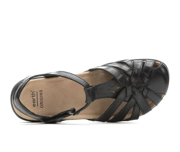 Women's Earth Origins Savoy Sheva Sandal - Black - Size 11