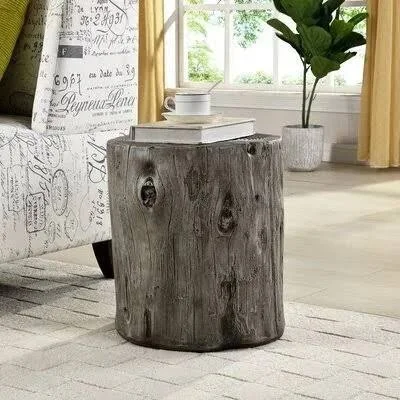 Gosnold Tree Stump End Table Loon Peak Color: Weathered Gray