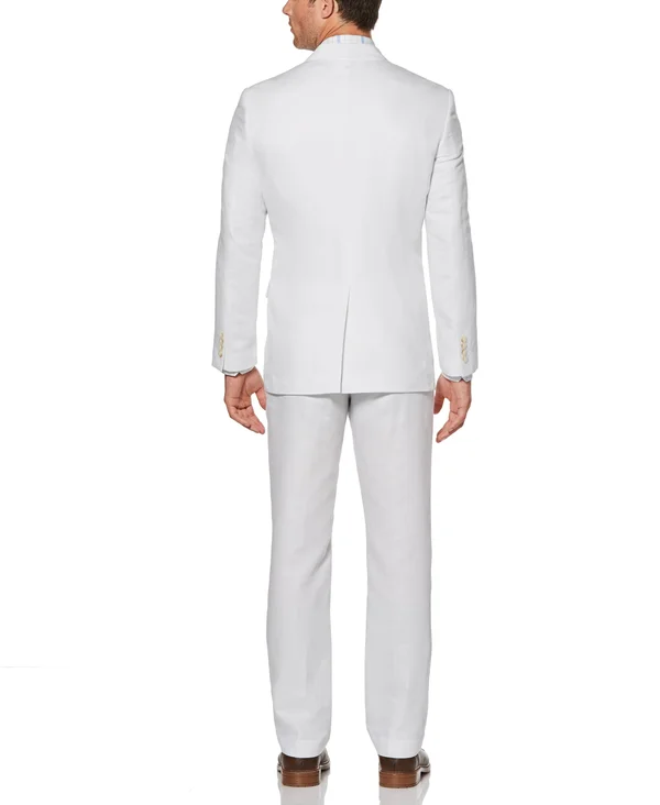 Perry Ellis Men's Linen Suit Jacket - Bright White Twill, Extra Small/36 Short