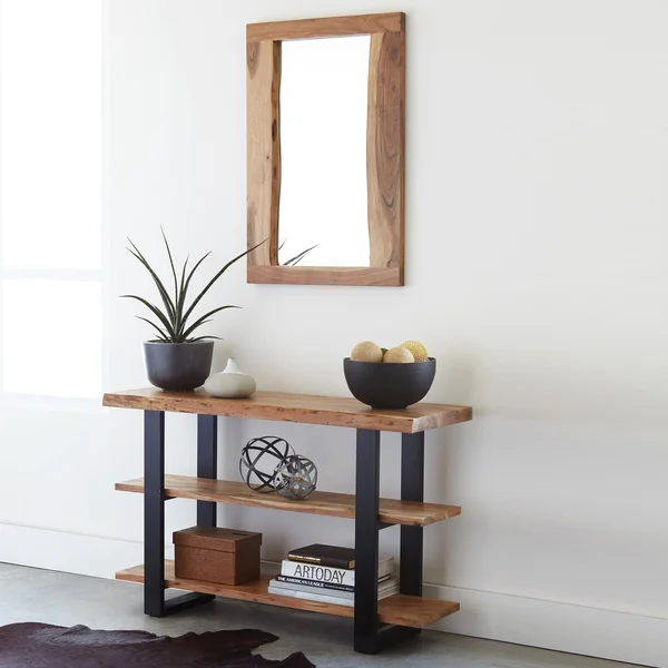 Alpine Natural Live Edge Wood 48x22 Mirror
