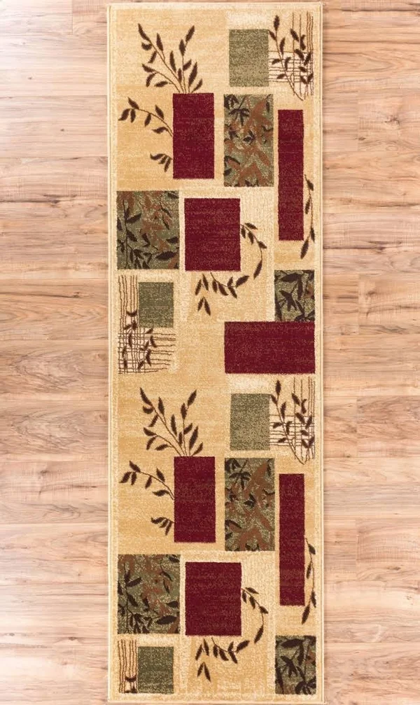 Great Forest Ivory Floral Nature Modern Formal Rug 3x10 ( 0.6m x 2.7m Runner ) Easy to Clean Stain - Fade Resistant Shed Free Tr