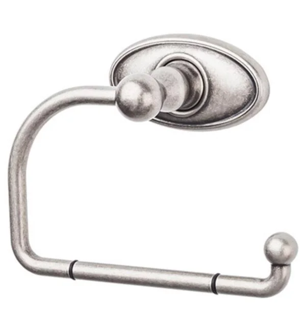 Top Knobs ED4PCC Edwardian Bath Tissue Hook - Polished Chrome - Oval Backplate