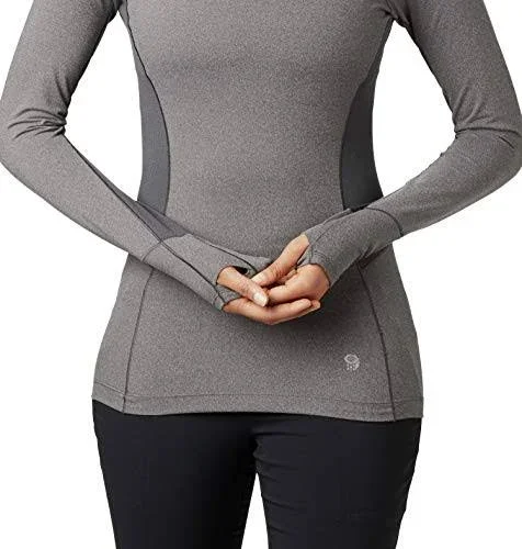 Mountain Hardwear Ghee Long Sleeve Crew - Women's Shark/Heather - XL