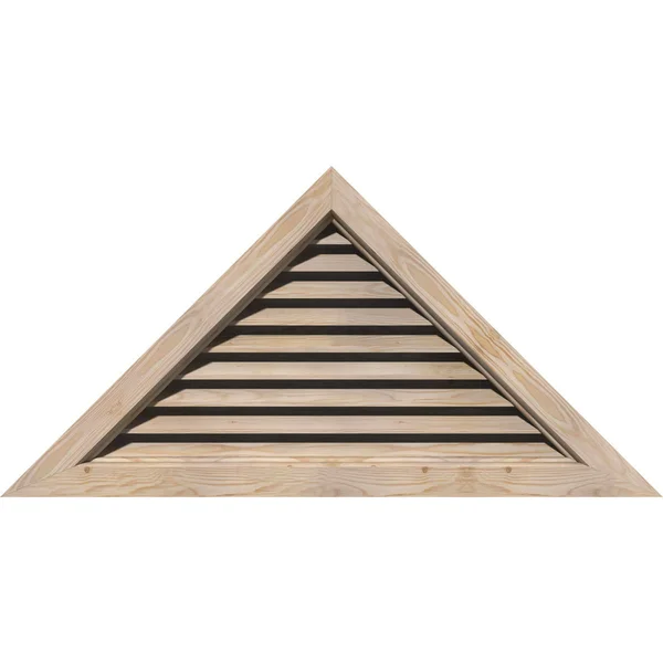 Ekena Millwork GVWTR60X2200SFPPI 60x22W x 22 1/2x22H Triangle Gable Vent (75x22W x 28 1/8x22H Frame Size) 9/12 Pitch: Primed, Fu