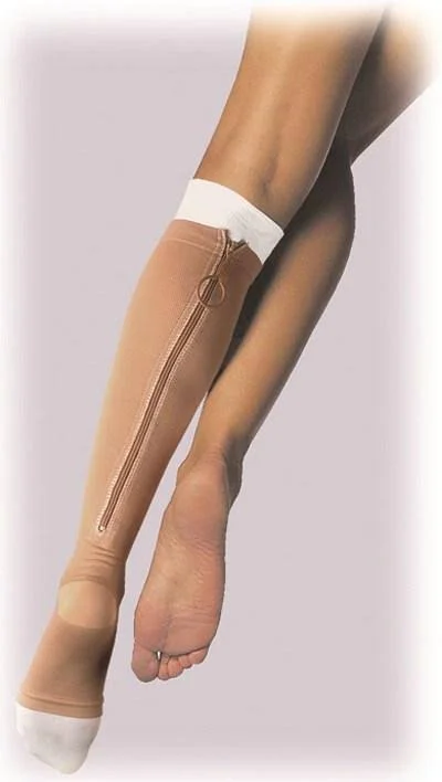 Jobst Ulcercare w/ Zipper - Beige, XX-Large, Right