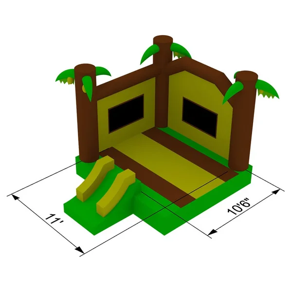 Cloud 9 17& x 13& Commercial Jungle Bounce House - 100% PVC Bouncer - Inflatable Only