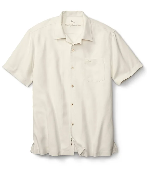 Tommy Bahama Royal Bermuda Camp Shirt Men's Clothing Navy : XL