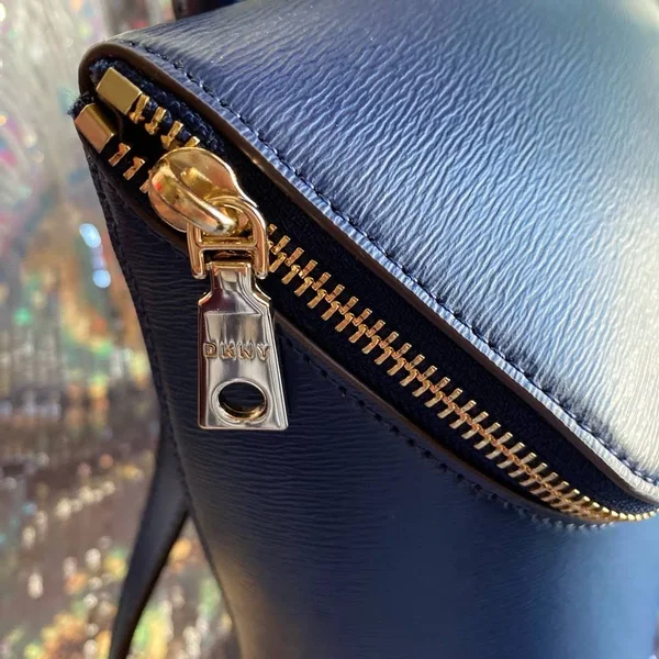 Dkny Bryant Leather Top Zip Backpack - Indigo