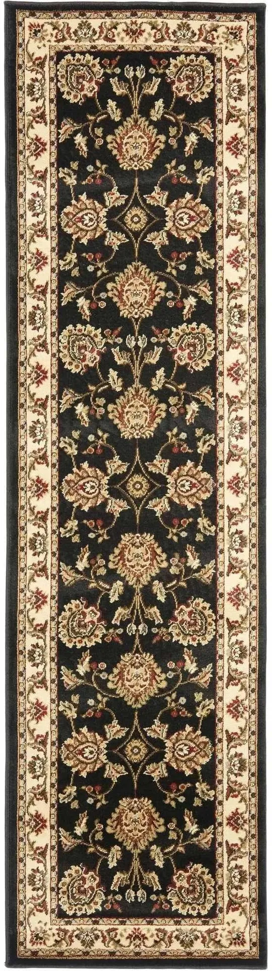 Safavieh 2&-3x22 x 16& Lyndhurst LNH555 Black - Ivory Rug