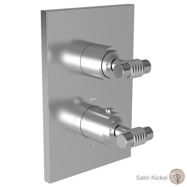 Newport Brass 3-903TS/15S 1/2x22 Square Thermostatic Trim Plate with Handle - Satin Nickel (PVD)