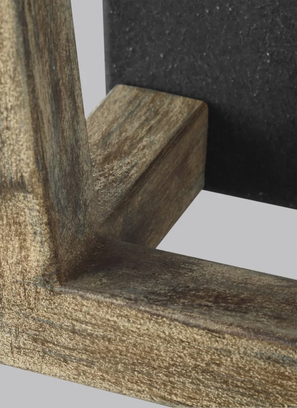 Feiss WB1877WOW-AF Gannet Light Wall Sconce Weathered Oak Wood - Antique Forged Iron