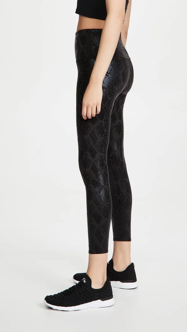 Onzie Foil Midi Legging - Black Snake, Women's
