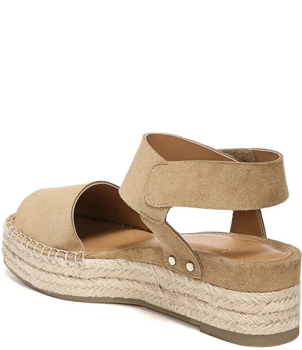 Sarto by Franco Sarto Oak Suede Espadrille Sandals - Womens, 6M, Black