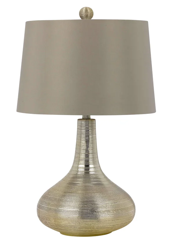 Cal BO-2627TB Furrow Metallic Gold Lighting Table Lamp