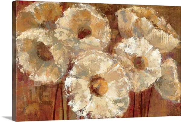 Waltzing Poppies - Canvas Wall Art, 60x40, Great Big Canvas