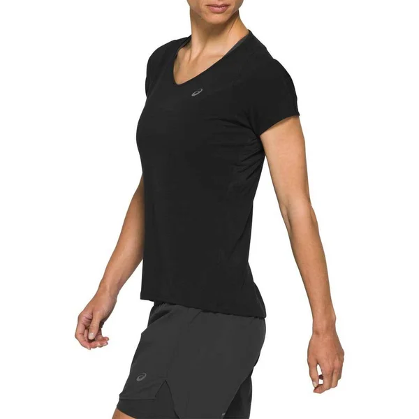 Asics V Neck T Shirt Ladies, Size 14, Black