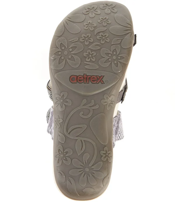 Aetrex Izzy Pewter Sparkle Women's Petwer, 40