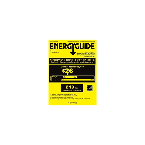 Frigidaire Retro EFR376 Refrigerator - 21.5x22 - 3.2 cu ft - Blue