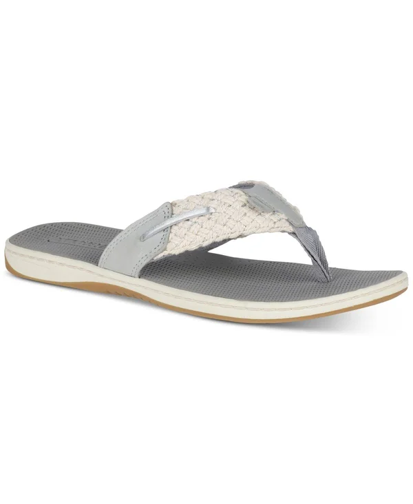 Sperry Top-Sider Women's Parrotfish Flip Flop - Grey Silver, Size 12.0